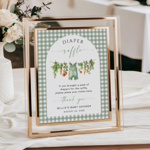 Poster Sinal de Fralda de Raffle com crescimento local Sa