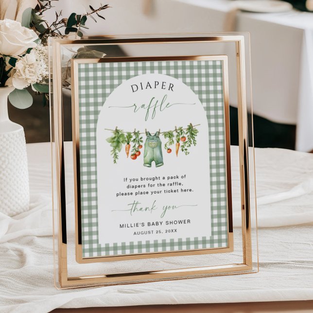 Poster Sinal de Fralda de Raffle com crescimento local Sa (Criador carregado)