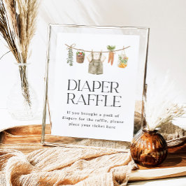 Poster Sinal de Fralda de Raffle para agricultores em cre