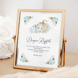 Poster Sinal de Fralda de Rapaz da Bomba Sinal de Raffle