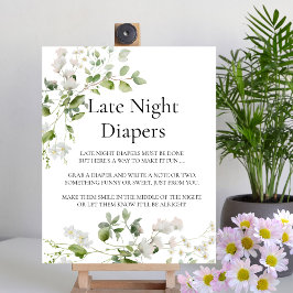 Poster Sinal de Fralda Noite Tardia floresce margarida