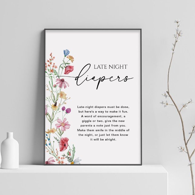 Poster Sinal de Fralda Noturna Tardia (Criador carregado)