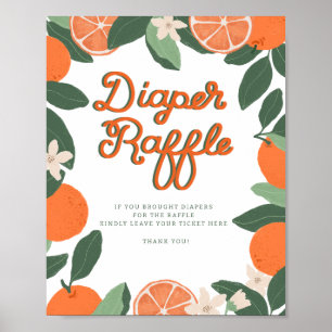 Poster Sinal de Fralda Pequena - Clementine Citru