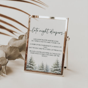 Poster Sinal de Fraldas Noturnas com Chá de fraldas de in