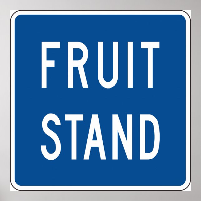 Poster Sinal de fruta (Frente)