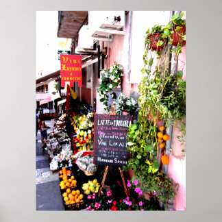 Poster Sinal de Fruta pintado na Sicília