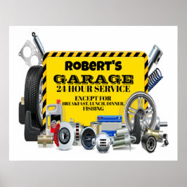 Poster Sinal de Garagem Humor