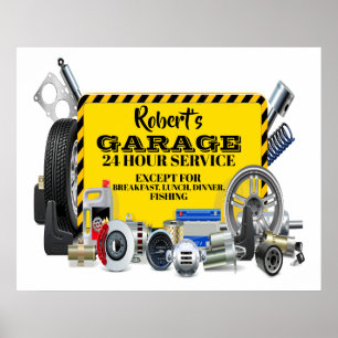 Poster Sinal de Garagem Humor