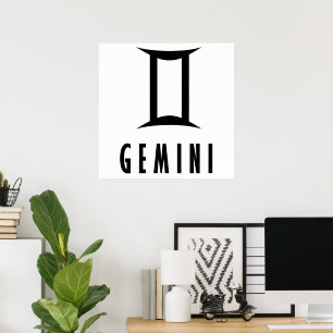 Poster Sinal de gemini zodiac