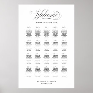 Poster Sinal de Gráfico de Casamento Elegante Clássico