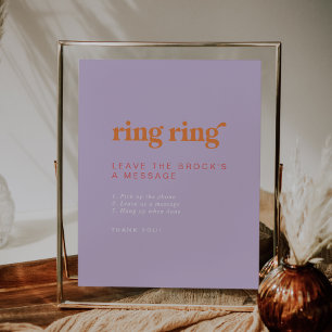 Poster Sinal de Guestbook de Áudio Multi-Cor de Verão Ret