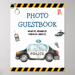 Poster Sinal de Guestbook de Foto Festa de aniversário de