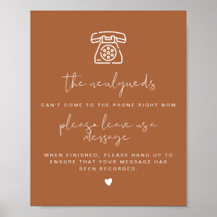 Poster Sinal de Guestbook do Corriander Terracotta