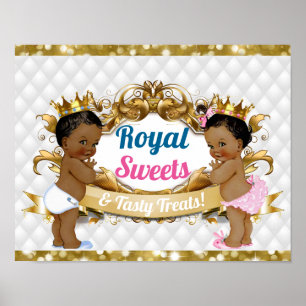 Poster Sinal de Guloseimas de Revelação de Gênero African