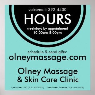 Pôster Sinal de Horas de Pequenas Empresas