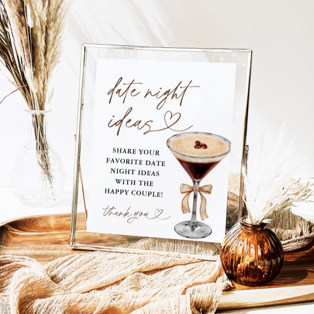 Poster Sinal de Ideias Noturnas de Espresso Martini (Criador carregado)