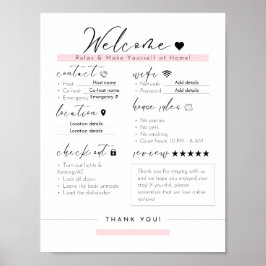 Poster Sinal de Informações Essenciais do Airbnb - Regras