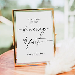 Poster Sinal de Inundação de Sacudir de Casamento Minimal