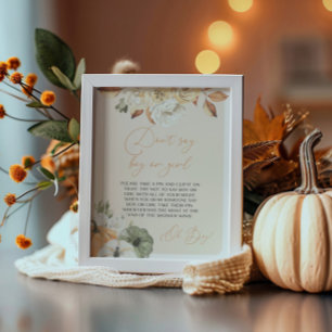 Poster Sinal de jogo de Chá de fraldas