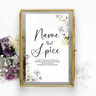Poster Sinal de Jogo de Chuveiro de Noiva Flor Silvestre 