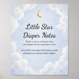 Poster Sinal de Jogo de Chuvinha de Bebê Little Star