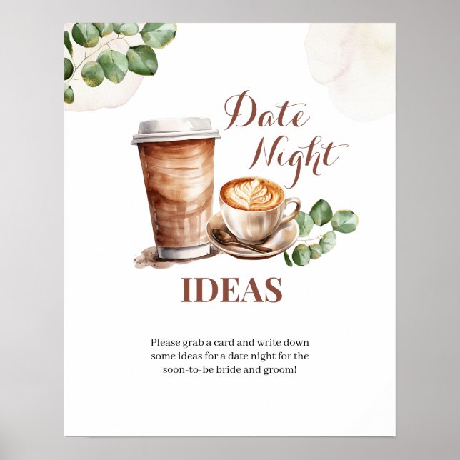 Poster Sinal de Jogo de Ideias para Encontro Noturno Coff (Frente)