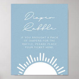 Poster Sinal de Jogo de Raffle da Fralda Tropical de OCEA