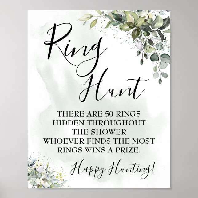 Poster Sinal de jogo suculento Eucalyptus (Frente)