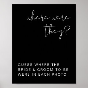 Poster Sinal de JOVI Edgy Preto Moderno Onde Estavam