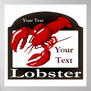Pôster Sinal de lagosta Design Modelo