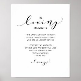 Poster Sinal de Lembrança de Casamento em Memória Escrito