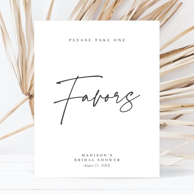 Poster Sinal de Lembranças de Chá de Noiva Chic Elegante  (Criador carregado)