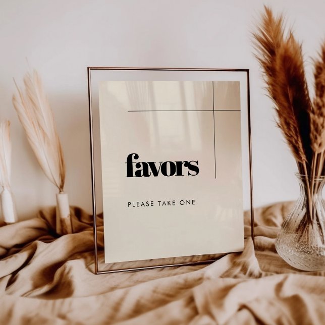 Poster Sinal de lembrancinhas de casamento simples, elega (Criador carregado)