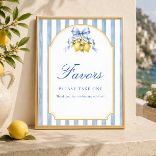 Poster Sinal de Lembrancinhas de Festa com Limão Amalfi A