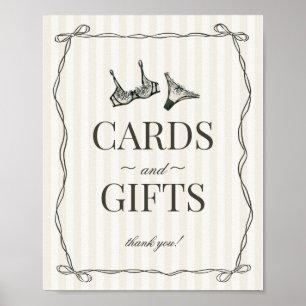 Poster Sinal de Lingerie preta de solteiros e presentes