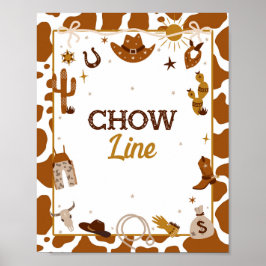 Poster Sinal de Linha de Chow Ocidental