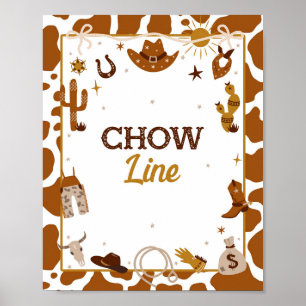 Poster Sinal de Linha de Chow Ocidental