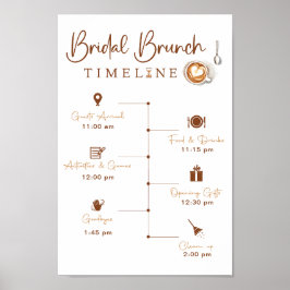 Poster Sinal de Linha do Tempo de Brunt Bridal Moderna