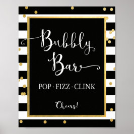 Pôster Sinal de link do Pop Fizz do Bar Bubble