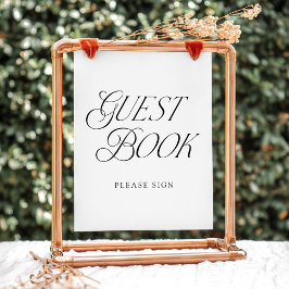 Poster Sinal de Livro de Visitas de Casamento com Tipogra