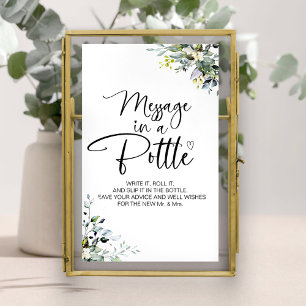Poster Sinal de Livro de Visitas de Casamento de Mensagem