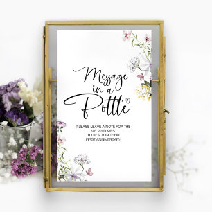 Poster Sinal de Livro de Visitas de Casamento de Mensagem