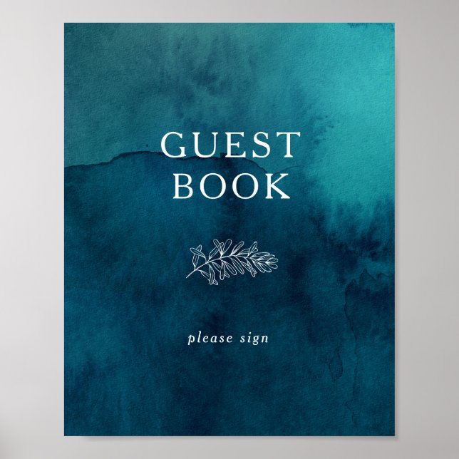 Poster Sinal de Livro de Visitas de Oceano Temperamental  (Frente)