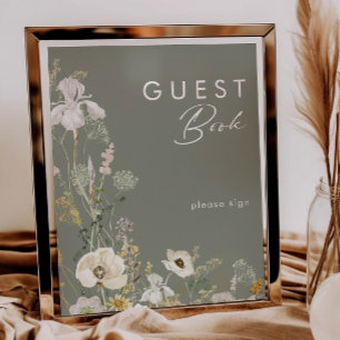 Poster Sinal de Livro de Visitas de Sabedoria de Prado de