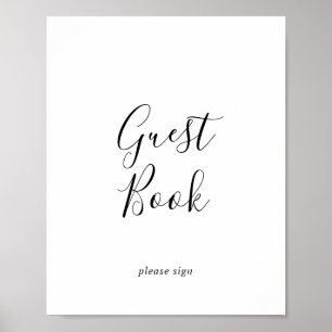 Poster Sinal de Livro de Visitas Minimalista
