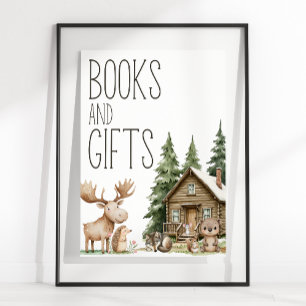 Poster Sinal de Livros de Presentes para Baby Shower de A