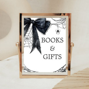 Poster Sinal de Livros e Presentes Góticos Arco Preto Lit
