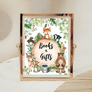 Poster Sinal de Livros e Presentes para Chá de Bebê de An