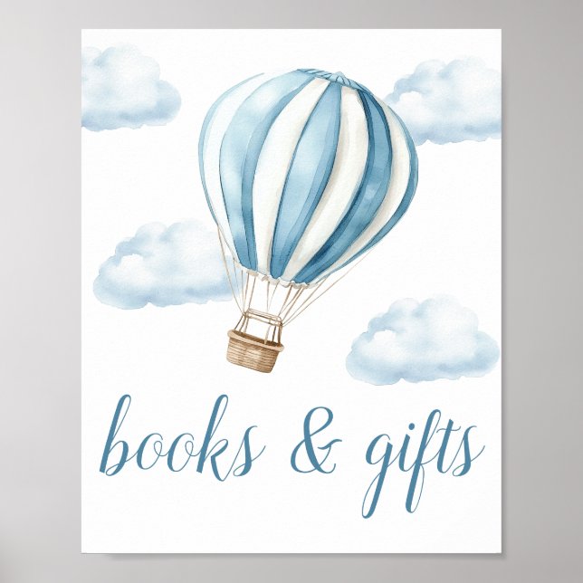Poster Sinal de Livros e Presentes para Chás de Bebê Balã (Frente)