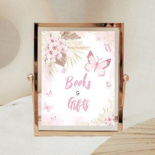 Poster Sinal de Livros e Presentes para Chás de Bebê Borb